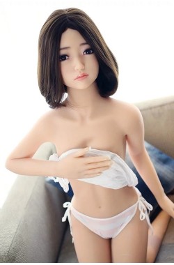 135cm (4ft3) Mini Silicone Doll with Asian Features and Big Black Eyes - Emily